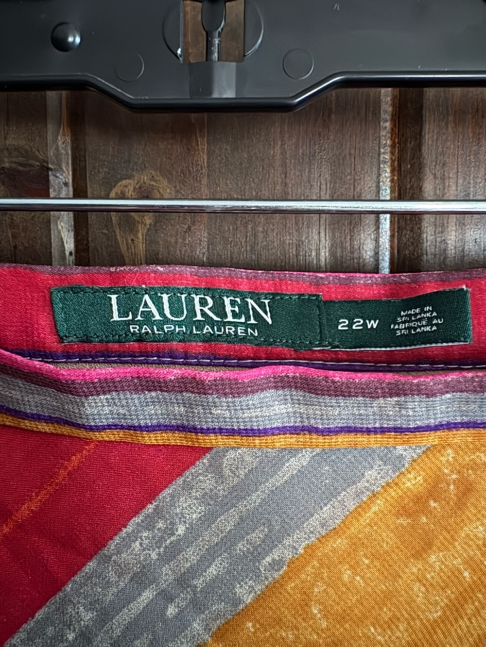 Lauren Ralph Lauren Multicolor Diagonal Stripe A-Line Chiffon Skirt - Picture 3 of 11